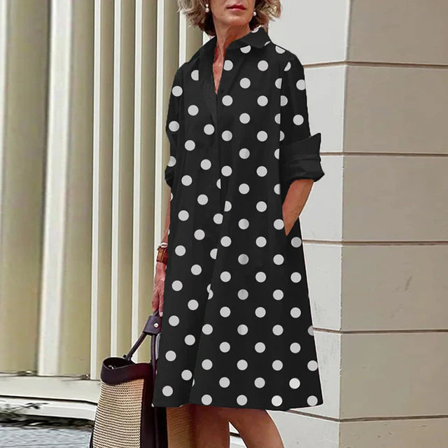 ALLISON - Langärmeliges Vintage-Kleid