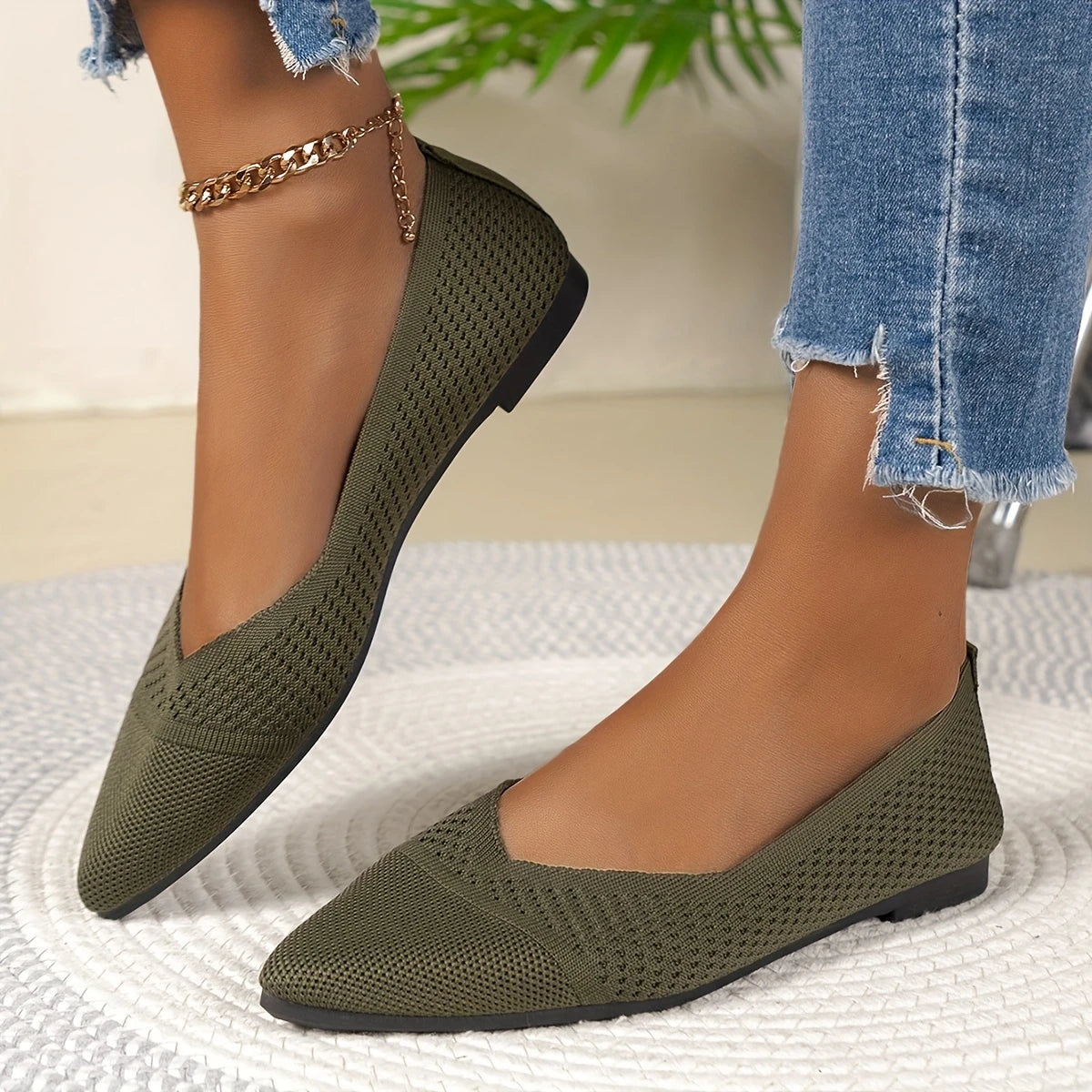 Brianna - Pointed-Toe Slip-On Schuhe für Frauen