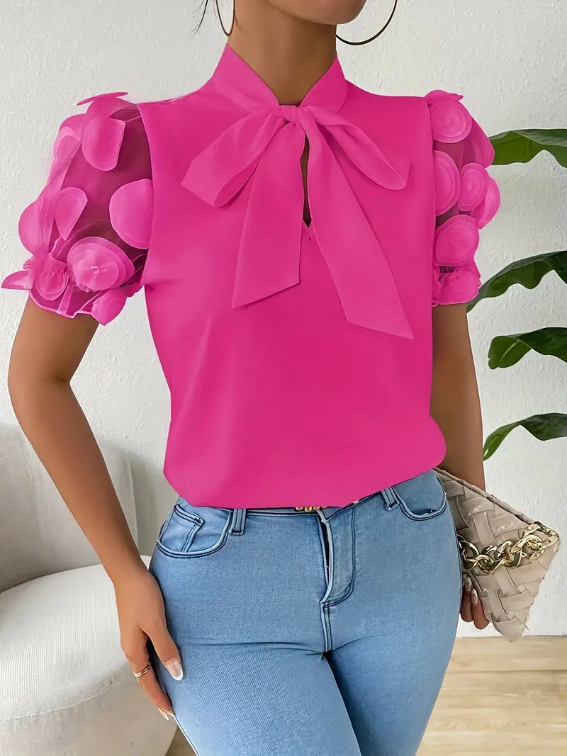 Catharina - Elegante Bluse mit Krawattenausschnitt
