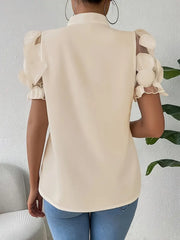 Catharina - Elegante Bluse mit Krawattenausschnitt