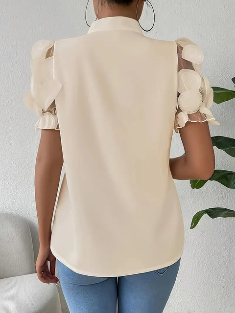 Catharina - Elegante Bluse mit Krawattenausschnitt