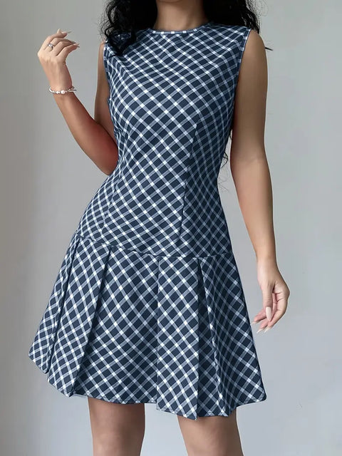 Zilpha - Elegantes ärmelloses bedrucktes Kleid in A-Linie