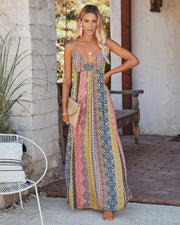 Belva - Elegantes Maxikleid mit V-Ausschnitt