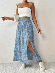 Ivara - Damenrock mit hoher Taille und Blumenmuster