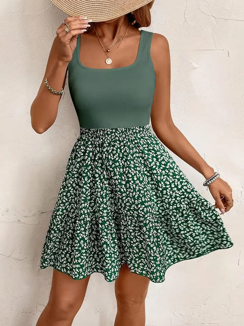 Elva – Ärmelloses Sommer-Minikleid mit Blumendruck
