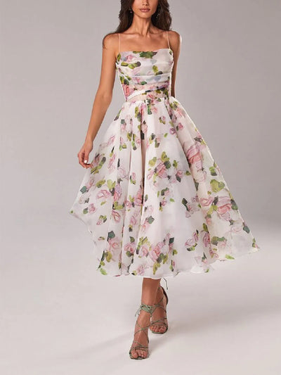 Willamina - Ärmelloses Kleid mit Blumendruck