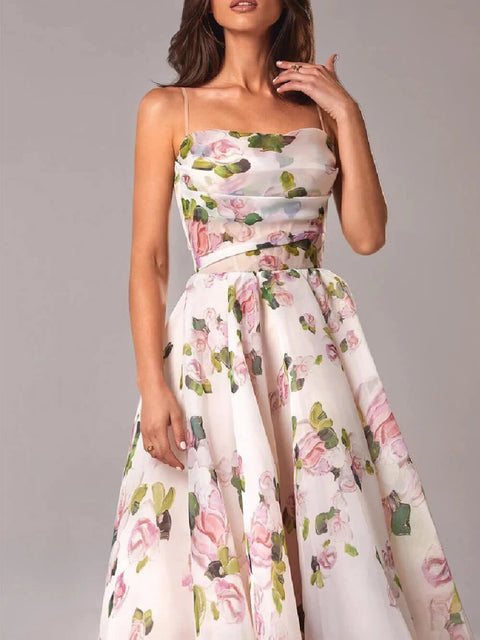 Willamina - Ärmelloses Kleid mit Blumendruck