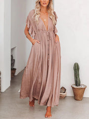 Cassandra - Elegantes Maxikleid mit V-Ausschnitt