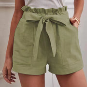 Penny - Baumwollshorts mit hoher Taille und Rüschenbesatz