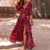 Naomi - Kurzärmeliges Maxikleid mit V-Ausschnitt