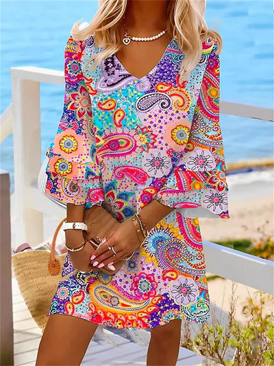 NAOMI - Buntes Print-Kleid