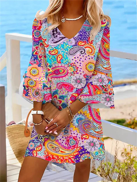 NAOMI - Buntes Print-Kleid
