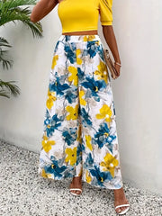 Clarice - Weite Hose mit Blumenmuster für Damen