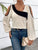 Lula - Color Block Cold Shoulder Langarmbluse
