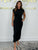 Talia - Midi-Knotenkleid mit Bindegürtel und langen Ärmeln