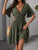 Loretta - Ausgeschnittene Taille Schmetterlingsärmel Kleid