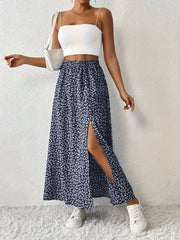 Ivara - Damenrock mit hoher Taille und Blumenmuster