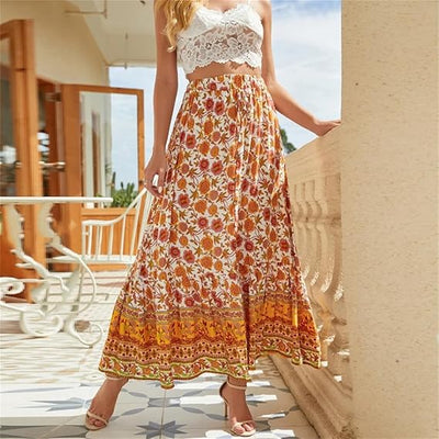 Viola - Damenrock mit hoher Taille und Blumenmuster