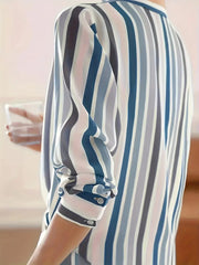 Teresa - Lässiges gestreiftes Button-Shirt für Damen