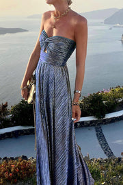 Chloé | Elegantes glänzendes Off-Shoulder-Kleid