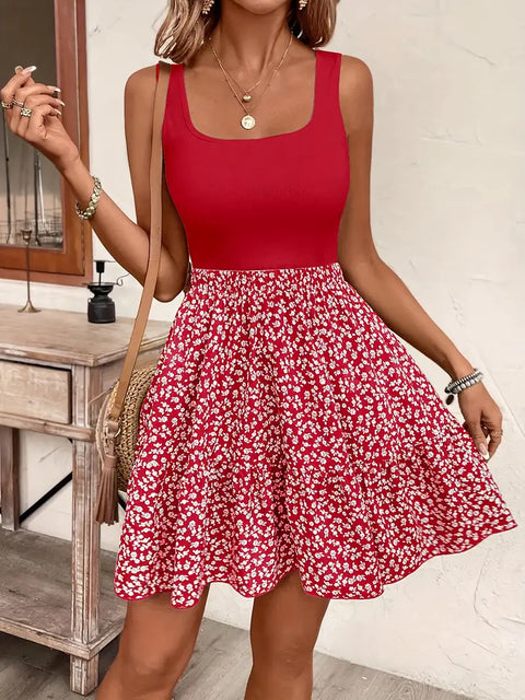 Elva – Ärmelloses Sommer-Minikleid mit Blumendruck