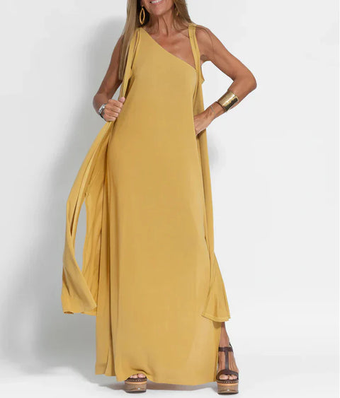 Selma - Schickes und Stilvolles One-Shoulder-Kleid für Damen