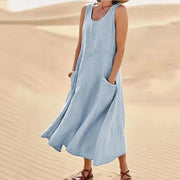 Dena - Elegantes und Bequemes Leinenkleid für Damen