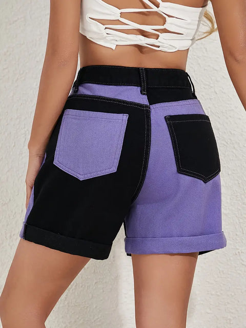 Neva - Elegante Patchwork-Shorts für Frauen