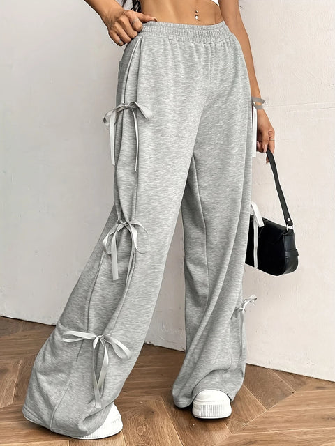 Selina - Weite Damenhose mit Schleifendetail