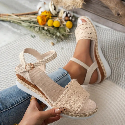 Eunice - Bequeme orthopädische Keilsandalen