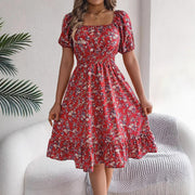 Vivian - Feminines Blumenkleid mit Puffärmeln