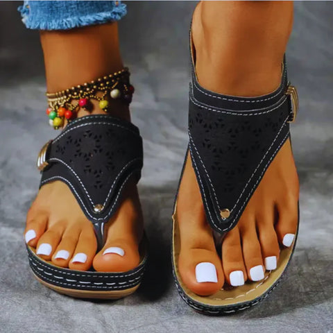 Donna - Bequeme orthopädische Keilsandalen