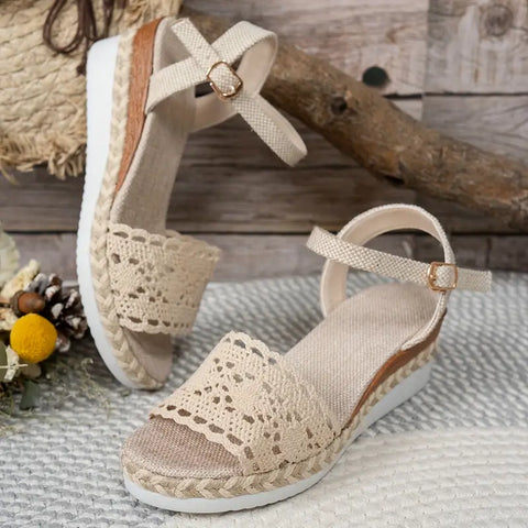 Eunice - Bequeme orthopädische Keilsandalen
