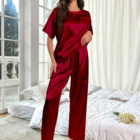 Janey - Satin-Pyjama-Set für Damen