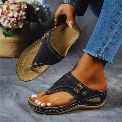 Donna - Bequeme orthopädische Keilsandalen