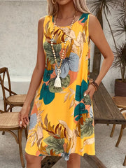 Althea - Tropical Print Ärmelloses Kleid für Frauen