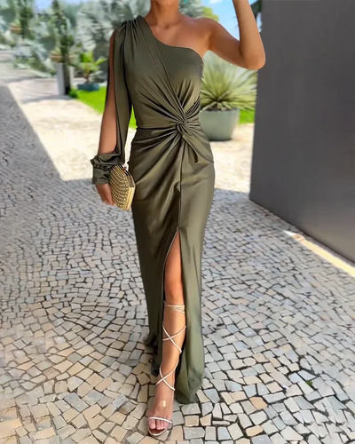Garnet - Zeitloses und Elegantes Grünes Kleid für Damen