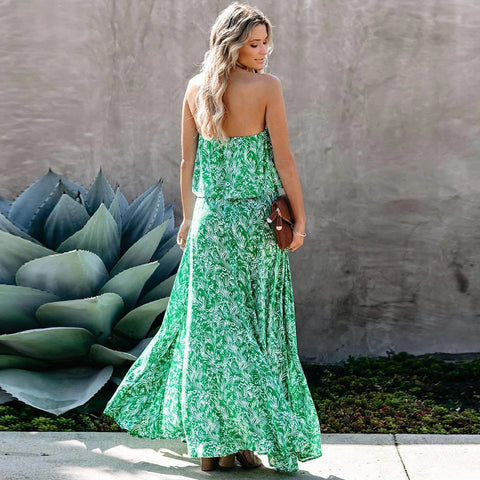 Katherine - Trägerloses Maxikleid