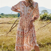 Eleanor - Elegantes Bohemienkleid mit Blumenmuster für Damen