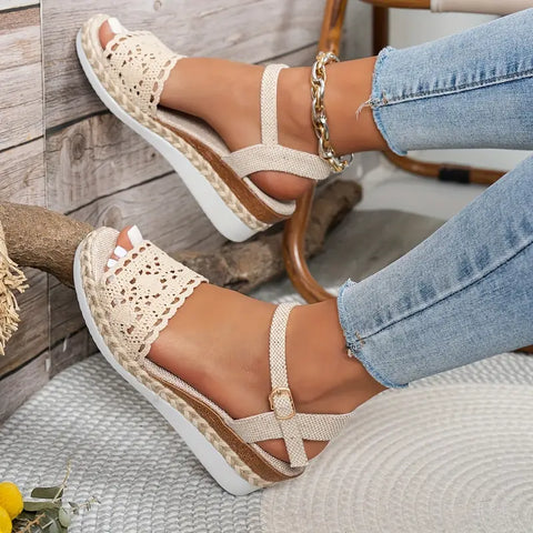 Eunice - Bequeme orthopädische Keilsandalen