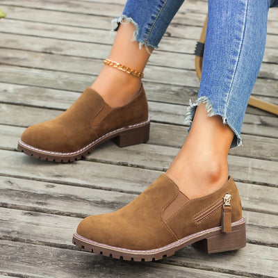 Fedelia - Slip-On-Schuhe mit runder Spitze für Damen