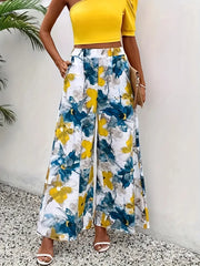Clarice - Weite Hose mit Blumenmuster für Damen
