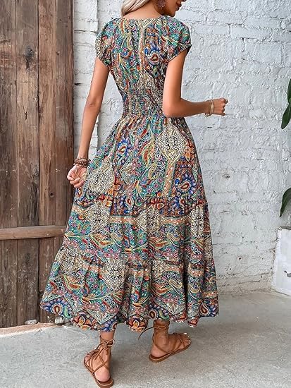 Ardella - Elegantes Maxikleid mit V-Ausschnitt