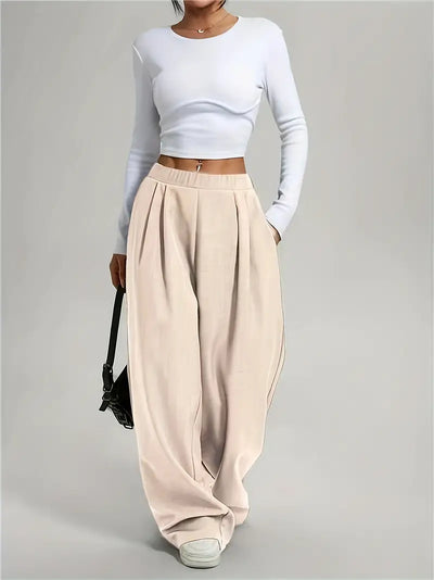 Esther - Weite Hose mit hoher Taille für Damen