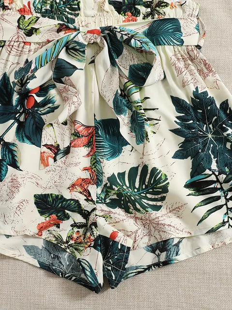 Saloma - Shorts und ärmelloses Top mit V-Ausschnitt