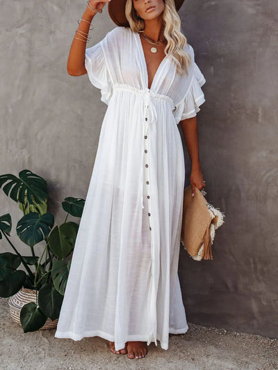 Cassandra - Elegantes Maxikleid mit V-Ausschnitt