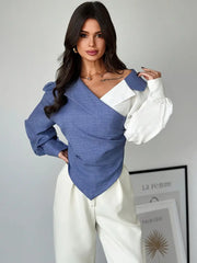 Salome - Elegante Damenbluse mit Farbblock