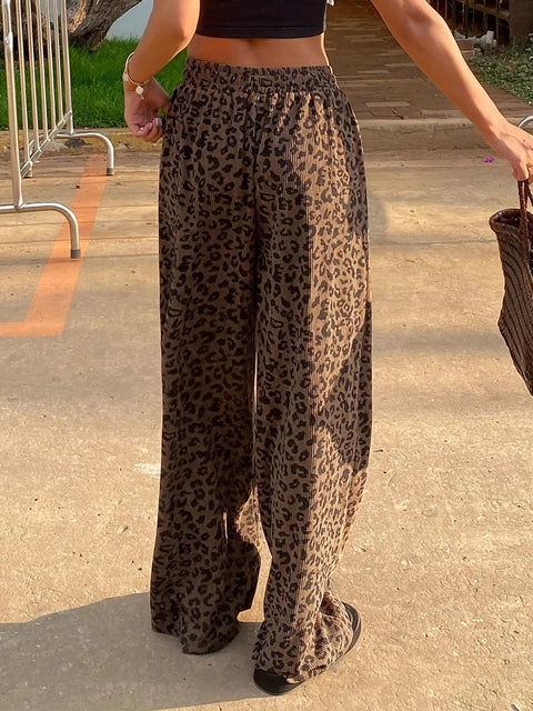 Alvira - Jogginghose mit Kordelzug und Leopardenmuster für Damen