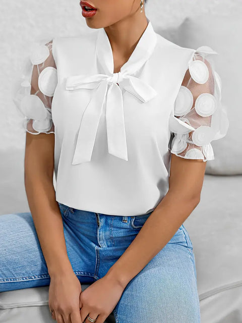 Catharina - Elegante Bluse mit Krawattenausschnitt