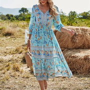 Eleanor - Elegantes Bohemienkleid mit Blumenmuster für Damen